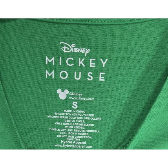 Disney Mickey Mouse T-Shirt Womens Small Green Christmas Holiday Most Merry NWOT - Picture 3 of 4